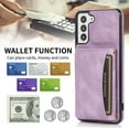 thumbnail image 6 of Allytech Case for Samsung S21 5G 6.2" 2021, Galaxy S21 Case with Card Holder Slots, Durable PU Leather Magnetic Snap Shock-Absorbing Wallet Case with Stand for Samsung Galaxy S21 2021, Purple, 6 of 6
