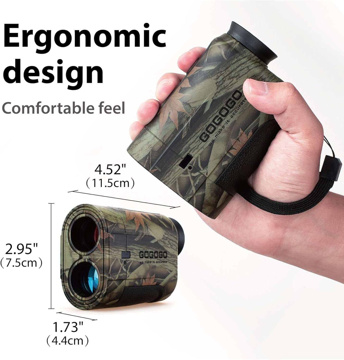 Gogogo Sport Vpro GS06CA Camo Rangefinder for Hunting 650 Yards Range Finder with Angle