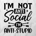 thumbnail image 2 of I'm Not Anti Social I'm Anti T-Shirt | Anti Social White Tee Gift, 2 of 5
