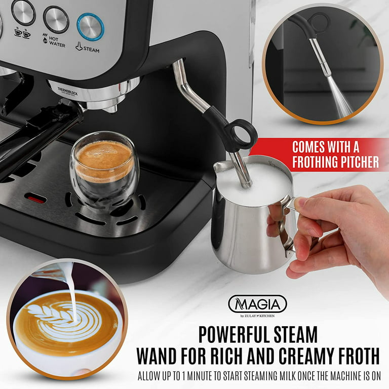 Zulay Kitchen Automatic Espresso Machine with Frother