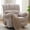 Beige, variant on ParlorDream Oversized Swivel Rocker Recliner, 360° Swivel, Manual Recline, 350lbs Capacity,Brown
