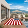 thumbnail image 2 of American Flag Outdoor Rug 3x5 Ft, Non Slip Washable Area Rug, Blue Red USA Flag Patio Rugs Carpet Runner, Large Floor Mat for Indoor/Outdoor Deck Porch Camping, 2 of 8