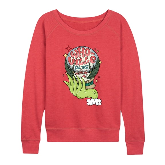 The Grinch - Whoville Globe - Women's French Terry Long Sleeve Pullover