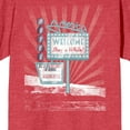 thumbnail image 2 of Americana Vintage Motel Graphic Crew Neck Short Sleeve Red Heather Men's T-shirt, 2 of 4