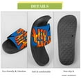thumbnail image 7 of GZHJMY Stylish Slides for Women Men, Young Man with A Microphone Reads A Rap Soft Flexible Slip-on Sandals Slippers, 7 of 7