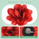 thumbnail image 2 of Uxcell 1-Pack Grandes Broches de Flor de Camelia Alfiler, Alfileres Delicados de Tela de Satén para Bodas/Fiestas [14cm, Rojo], 2 of 7