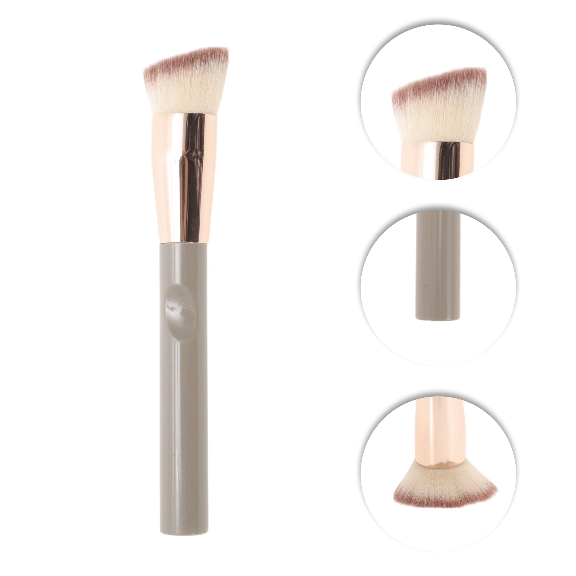 Unique Bargains 1 Pc Durable Foundation Brush Light Coffee Color
