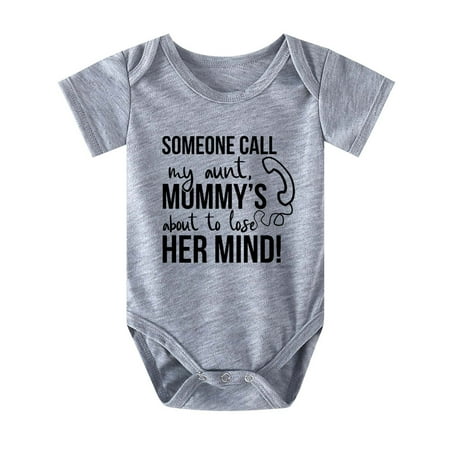 

FAFWYP Infant Baby Girls Boys Onesie Bodysuit Romper Toddler Short Sleeve Letter Print T-Shirt Jumpsuit Summer Clothes Outfit
