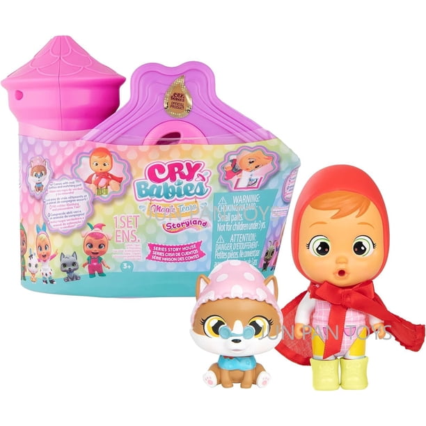 Muñeca sorpresa original Cry Babies Magic Tears Mini Story House Golden House, juguetes coleccionables para niños, figuras Dressy Kristal Katie