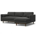 thumbnail image 3 of Simpli Home Morrison Mid Century Right Sectional 102 inch Wide Sofa Sectional in Charcoal Grey Tightly Woven Performance Fabric, 3 of 14