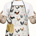 thumbnail image 2 of White Chicken Breed Pattern Apron-Garden Aprons for Women with Pockets-Cotton Linen Waterproof Kitchen Cooking Gardening Aprons Adjustable for Kitchen,Cooking,BBQ and Salon 33x27 Inch, 2 of 7