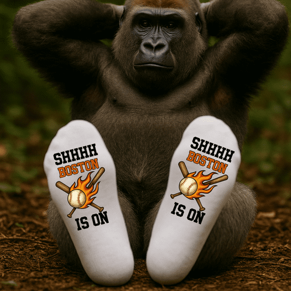 Boston Is On Baseball Socks | Funny Game-Day for Men | Baseball Gift | Sports Fan