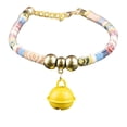 thumbnail image 3 of Cat Collar with Bell for Small Dogs, Colorful Beaded Pet Necklace Adjustable Breakaway Collar Bohemian/style Accessory for Cats Kittens Puppies, D, 3 of 3