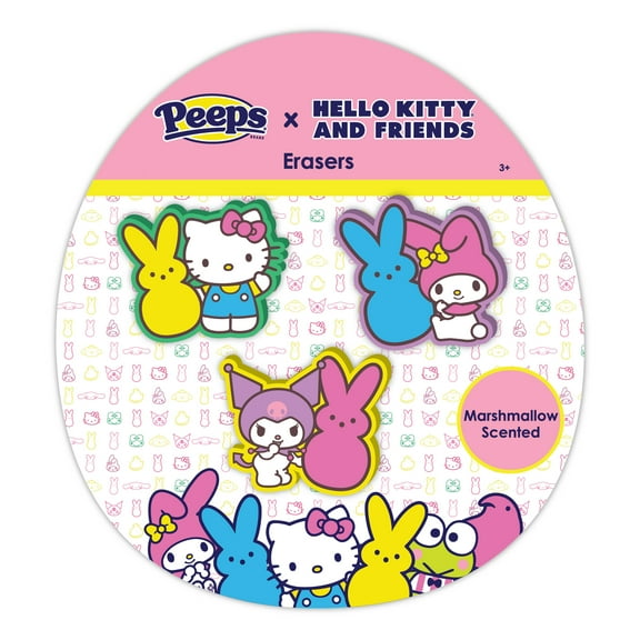 PEEPS / Hello Kitty and Friends Scented Erasers, 3 Count