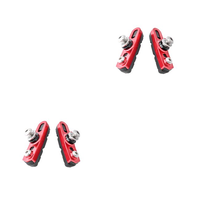 Eigraketly 1 par de pastillas de freno, accesorios de ciclismo, ajuste de rueda, bloque de parada de bicicletas, componente de bicicletas, pieza Negro rojo 2piezas