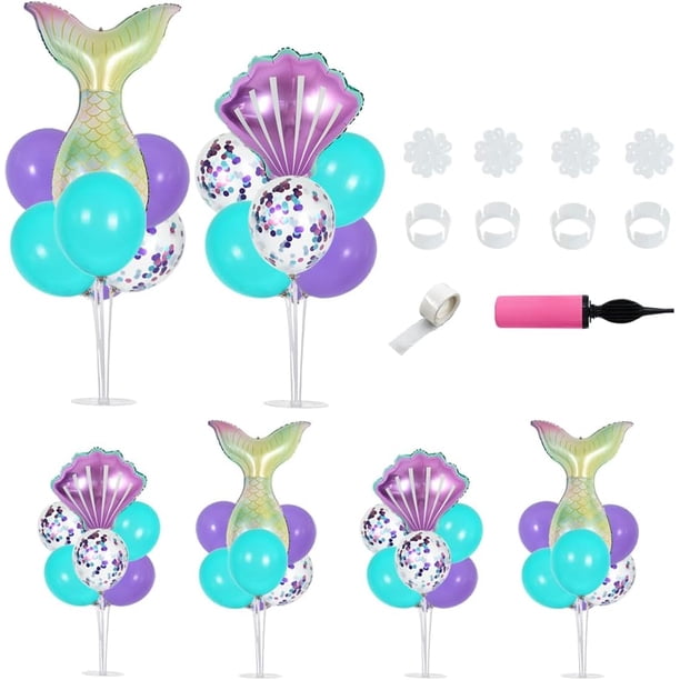 TONIFUL Centros de mesa con globos dorados para mesa, kit de soporte para globos dorados para decoraciones de fiesta de graduación 2023, Año Nuevo, Navidad, Halloween, despedida de soltera, compromiso