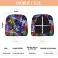 thumbnail image 3 of Colorful Tropical Leaf Pattern Seat Covers for Dining Room Chairs Set Of 4,Stretch Printed Washable Chair Seat Cover with Elastic Ties and Button,Removable Waterproof Couch Cushion Covers, 3 of 6