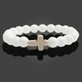 thumbnail image 4 of Charm Natural Stone Bracelet Cross Black Lava Matte Beaded Bracelets Handmade Men Women Prayer Fitness Chain Couple Jewelry Gift, 4 of 6