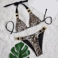 thumbnail image 4 of Neinkie Bikini Set Rhinestone Halter Swim Bra and Thong Swimsuit Swimwear Y2k Clothes, 4 of 7