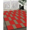 thumbnail image 2 of Ahgly Company Indoor Rectangle Patterned Petra Gold Brown Area Rugs, 6' x 9', 2 of 6