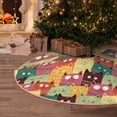 thumbnail image 5 of Rateoe Cute Cartoon Cat Pattern Christmas Tree Skirt with Ties , Christmas Tree Decorations, Farmhouse Christmas Decor Xmas Holiday Decorations-36", 5 of 6