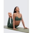 thumbnail image 4 of CRZ YOGA Butterluxe Ruched Sports Bras for Women V Neck  Y Back Wireless Padded Yoga Crop Top, 4 of 6