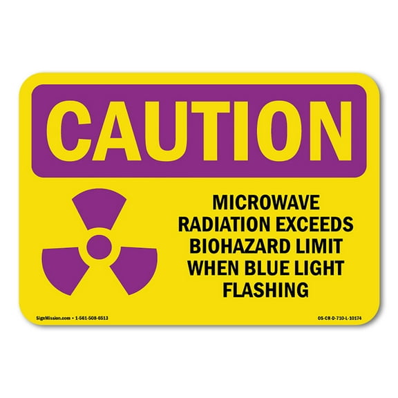 OSHA CAUTION RADIATION Sign - May Contain Radioactive Material | Decal | Protect Your Business, Work Site, Warehouse & Shop Area | Made in the USA