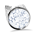 thumbnail image 1 of Abstract Blue Chemical estructura molecular Anillo de compromiso de boda de amor ajustable Unbranded M, 1 of 3