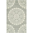 thumbnail image 5 of SAFAVIEH Bella Parker Geometric Wool Area Rug, Grey/Ivory, 5' x 8', 5 of 11