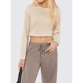 thumbnail image 5 of Weardear Straight Leg High Waisted Sweatpants Womens Casual Workout Pants with Inner Drawstring and Side Pockets, 5 of 6