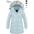 thumbnail image 6 of Wantdo Girls' Coat Warm Winter Jacket Waterproof Puffer Lined Outerwear Jacket Light Blue 14/16, 6 of 11