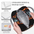 thumbnail image 3 of Disketp Flame Metal Skull Bolsa Térmica para Almuerzo, Lonchera con Abertura Amplia y Gran Capacidad, Organizador Reutilizable para Mujeres, Hombres y Adultos, 3 of 6