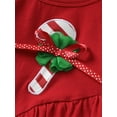 thumbnail image 4 of Qiylii 2Pcs Toddler Christmas Outfits, Candy Cane Flare Long Sleeve Tops+Flare Pants, 4 of 9
