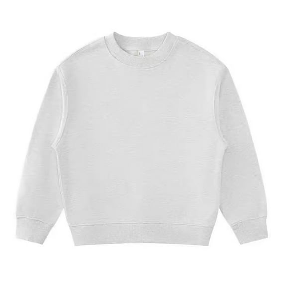 LIJCC Toddler Baby Boy Girl Long Sleeve Crewneck Shirt Basic Plain Sweatshirt Sweater Outfits Solid Color Casual Trendy Cute Fall Winter Clothes