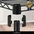 thumbnail image 6 of CAPHAUS NSF Adjustable Shelves Metal Wire Shelving Unit w/ Liners, Kitchen Storage Shelving, Metal Steel Storage Shelving, Garage Shelving Storage Organizer, Utility Shelf, 5-Tier No Wheels, Black, 6 of 8