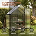 thumbnail image 4 of Clouddwell 4x6 FT Outdoor Greenhouse Sheds - Polycarbonate Panels & Sturdy Aluminum Frame, 4 of 9