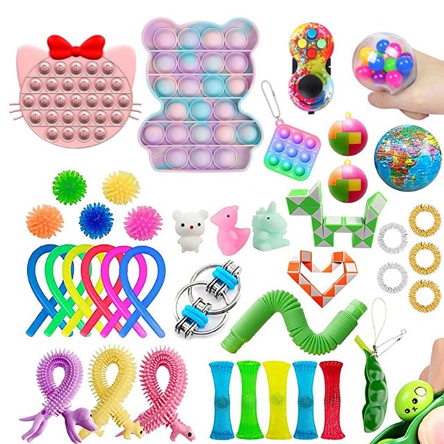 SUNSIOM Press Type Decompression Toy Kit, Stress Relief Toys Set for Child