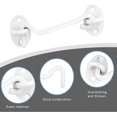 thumbnail image 4 of 2 Pieces Barn Door Latches, Door Closing Hook, Stainless Steel Window Catch With Screws For Door Window, Door, Barn (white), 4 of 5