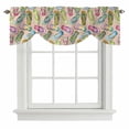 thumbnail image 2 of Summer Slippers Tie Up Valances Curtain, Adjustable Kitchen Watercolor Colorful Flip-flops Sandy Beach Valances for Windows Decor, Rod Pocket Short Curtains Set for Bedroom/Bathroom, 60"x18", 2 of 9