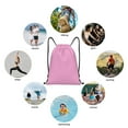 thumbnail image 6 of Zufioo Pink Sports Cinch Sack Gym String Bags Machine Washable Heavy Duty String Backpack for Men Women-Medium, 6 of 6