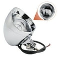 thumbnail image 3 of Motorcycle Beam Headlight Fog Lamp Custom Chrome Fits For Racer Bobber Chopper, 3 of 12