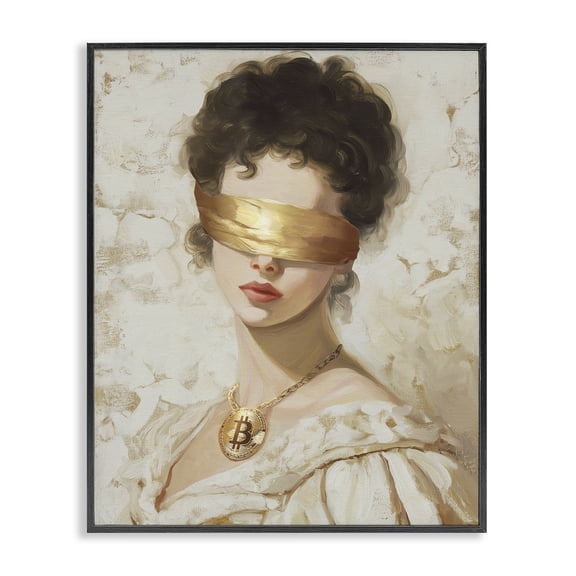 Stupell Industries Traditional Crypto Veil Portrait Black Framed Giclee Art, 11 x 14, by Svetlana Aleynikova