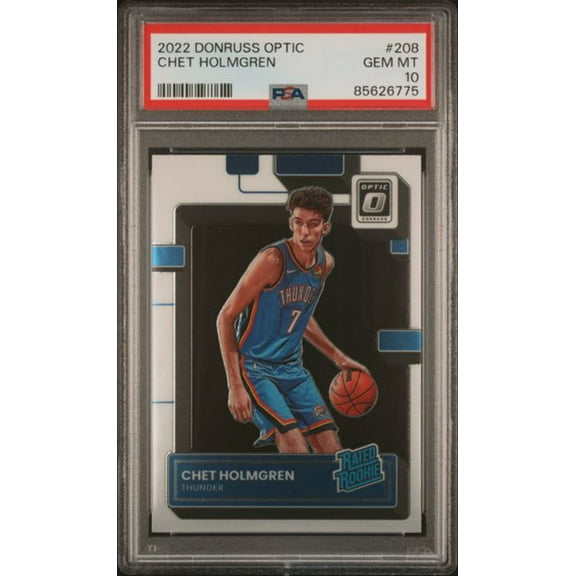 Graded 2022 Panini Donruss Optic Chet Holmgren #208 Rookie RC Basketball Card PSA 10 Gem Mint