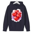 thumbnail image 3 of RXMEKW Heart Print Full-Zip Hooded Sweatshirt for Boys And Girls In Medium And Large With Pockets, 3 of 8
