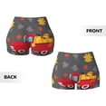 thumbnail image 5 of Lsque Red Pickup Truck With Pumpkins Pattern High Waisted Biker Shorts for Women-Tummy Control Fitness Athletic Workout Running Yoga Gym Shorts,Moisture-Wicking-Small, 5 of 9