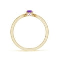 thumbnail image 2 of ANGARA Natural Prong-Set Solitaire Amethyst Split Shank Ring in 14K Yellow Gold for Women (Size-6x4mm) | February Birthstone, Birthday, Anniversary, Jewelry Gift for Women | Natural Amethyst Ring, 2 of 9