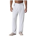 thumbnail image 1 of Manyakai Mens Ballroom Latin Dance Trousers Adjustable Buckle Belted For Salsa Cha-cha Performance White XL, 1 of 6