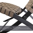 thumbnail image 5 of Grand Patio 3 Piece Outdoor Folding Faux Leather Furniture Set for 2 Person, Tobacco Brown, 5 of 8