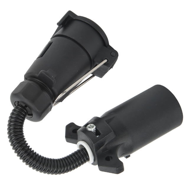 Conector de cableado de remolque de rv, cable en espiral en espiral intensidad de la intemperie de 7 adaptador de enchufe de remolque para camiones de automóviles