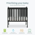 thumbnail image 3 of Dream On Me 2-in-1 Lightweight Folding Portable Crib, Black, 3 of 12